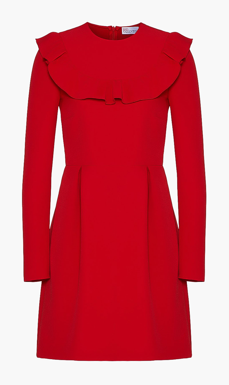 

Red Valentino Ruffle Detail Stretch Dress