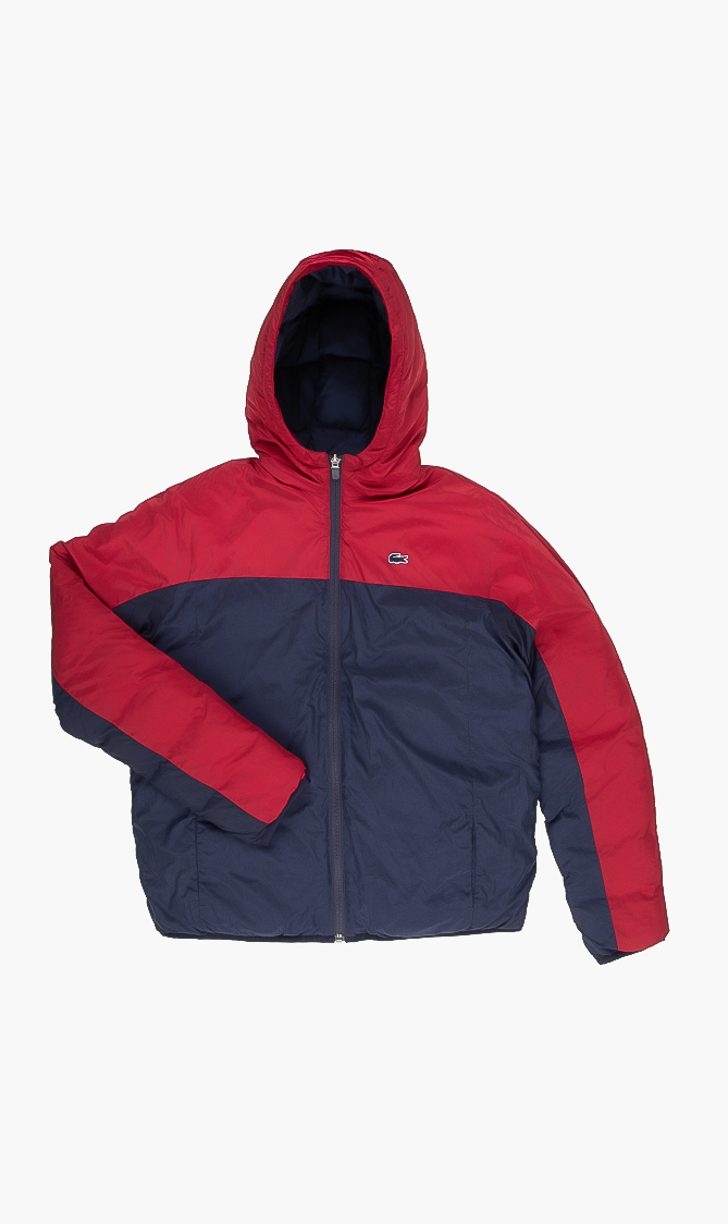 

Lacoste Colorblock Quilted Hooded Jacket