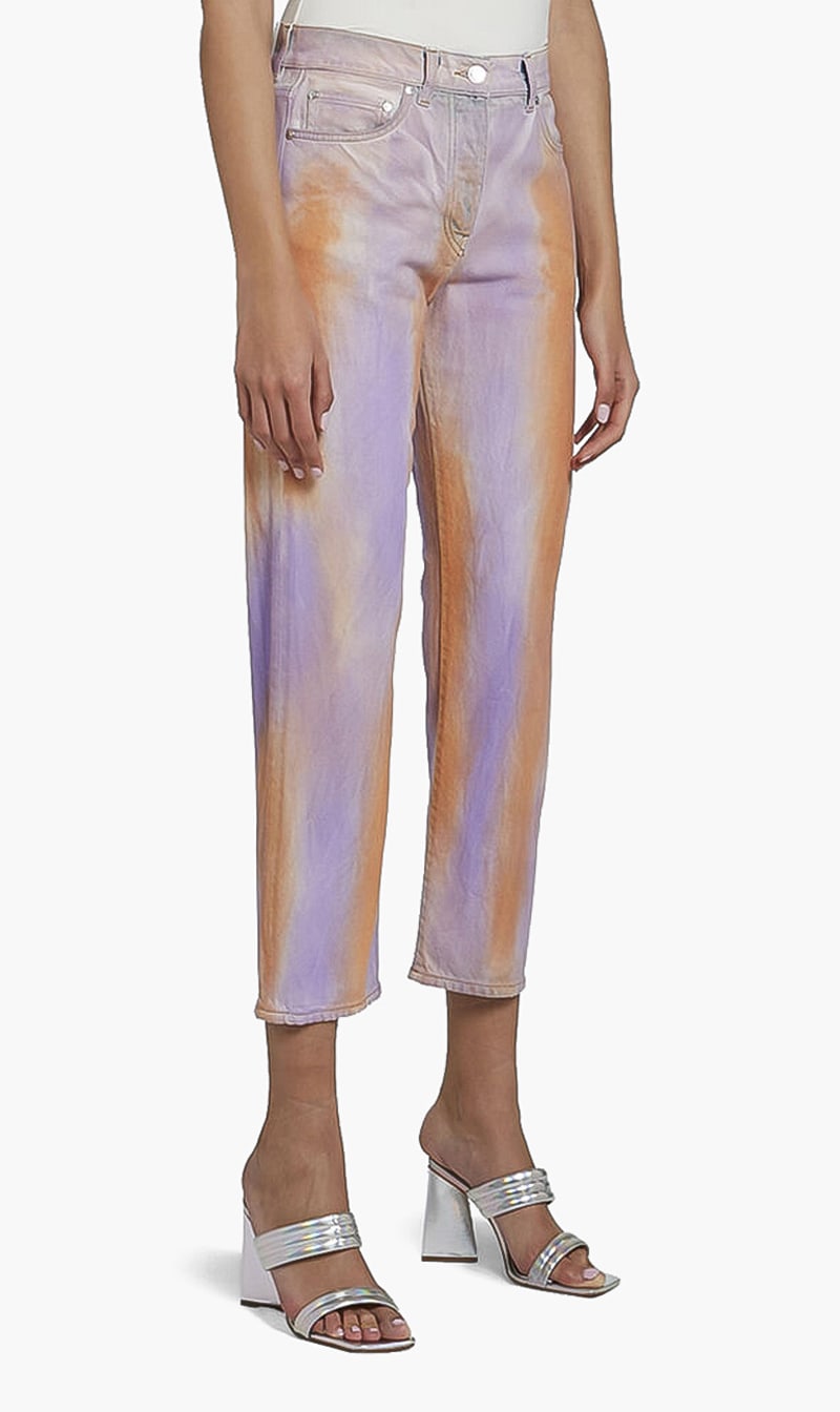 

Tie-dye Print Cropped Jeans