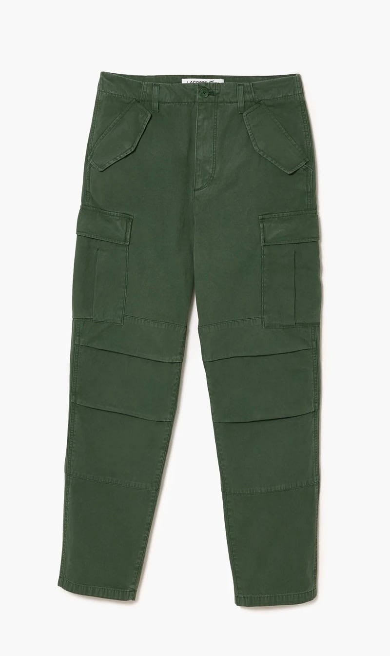 

Lacoste Green Straight Fit Cotton Cargo Pants for Men | The Deal Outlet