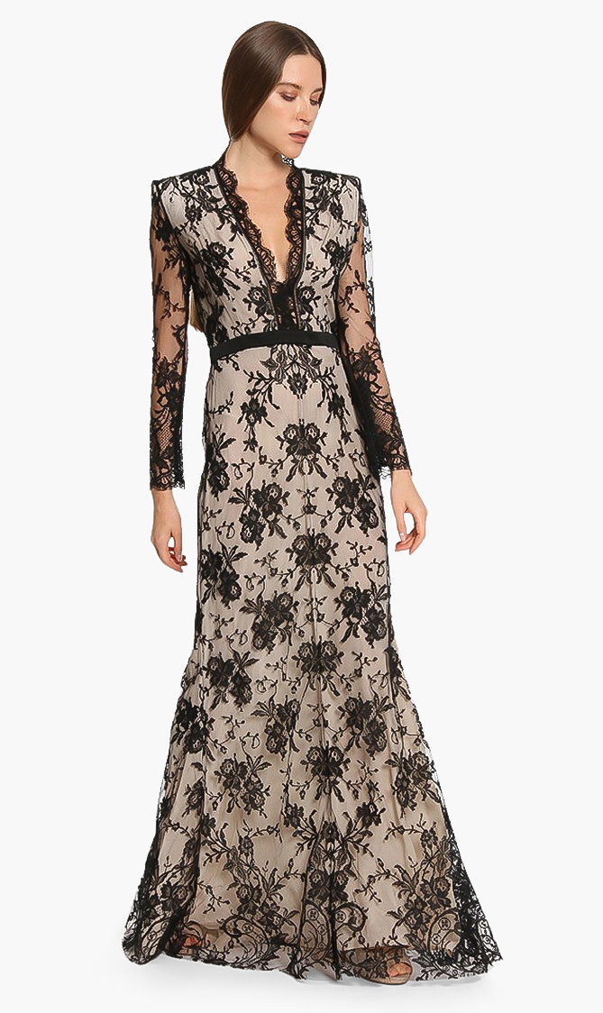 

Alexander Mcqueen V-neck Lace Evening Dress