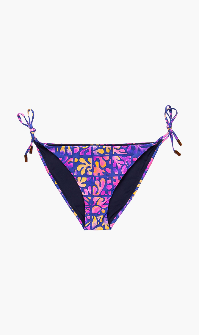 

Flore Printed Bikini Bottom, Blue