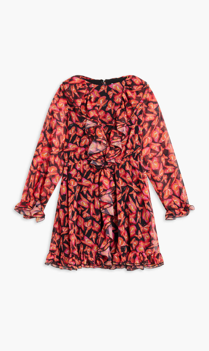 

Msgm Pink Georgette Dress Girl for Girls | The Deal Outlet
