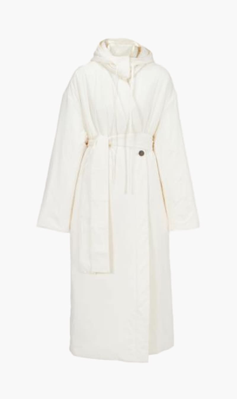 

Salvatore Ferragamo White Wr Recycled Poly Microfiberraincoat for Women | The Deal Outlet