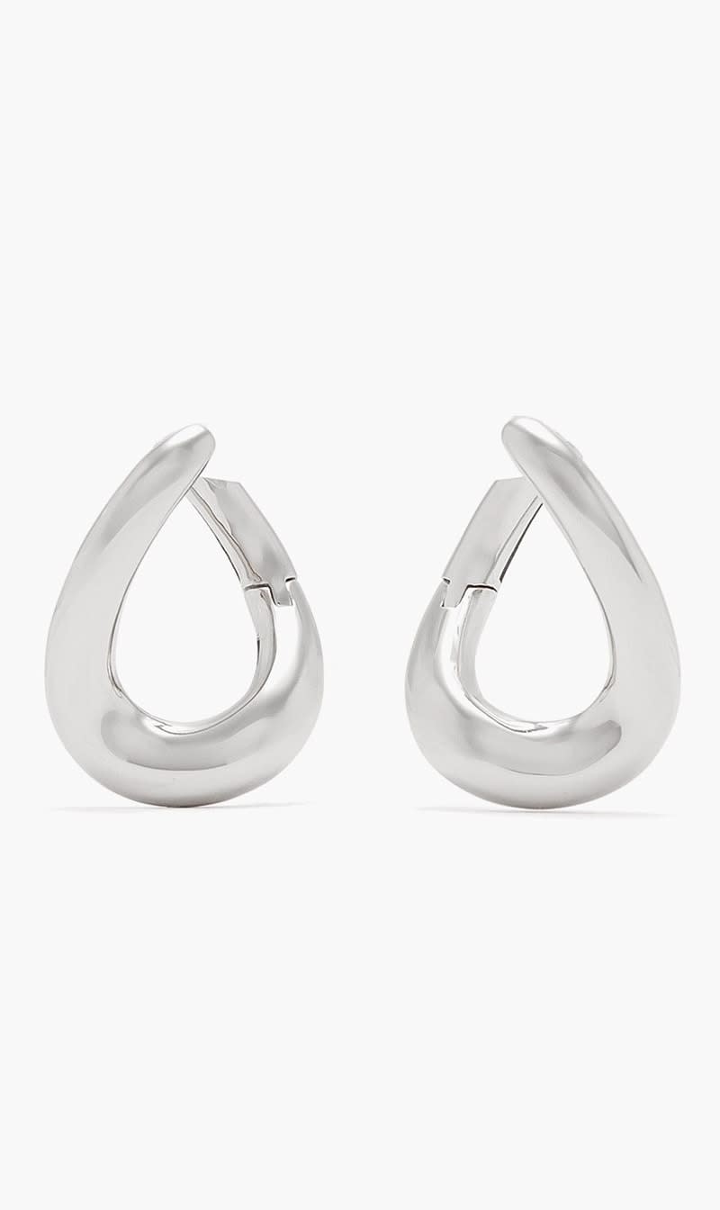 Astrid & Miyu Silver Molten Hoops for Women