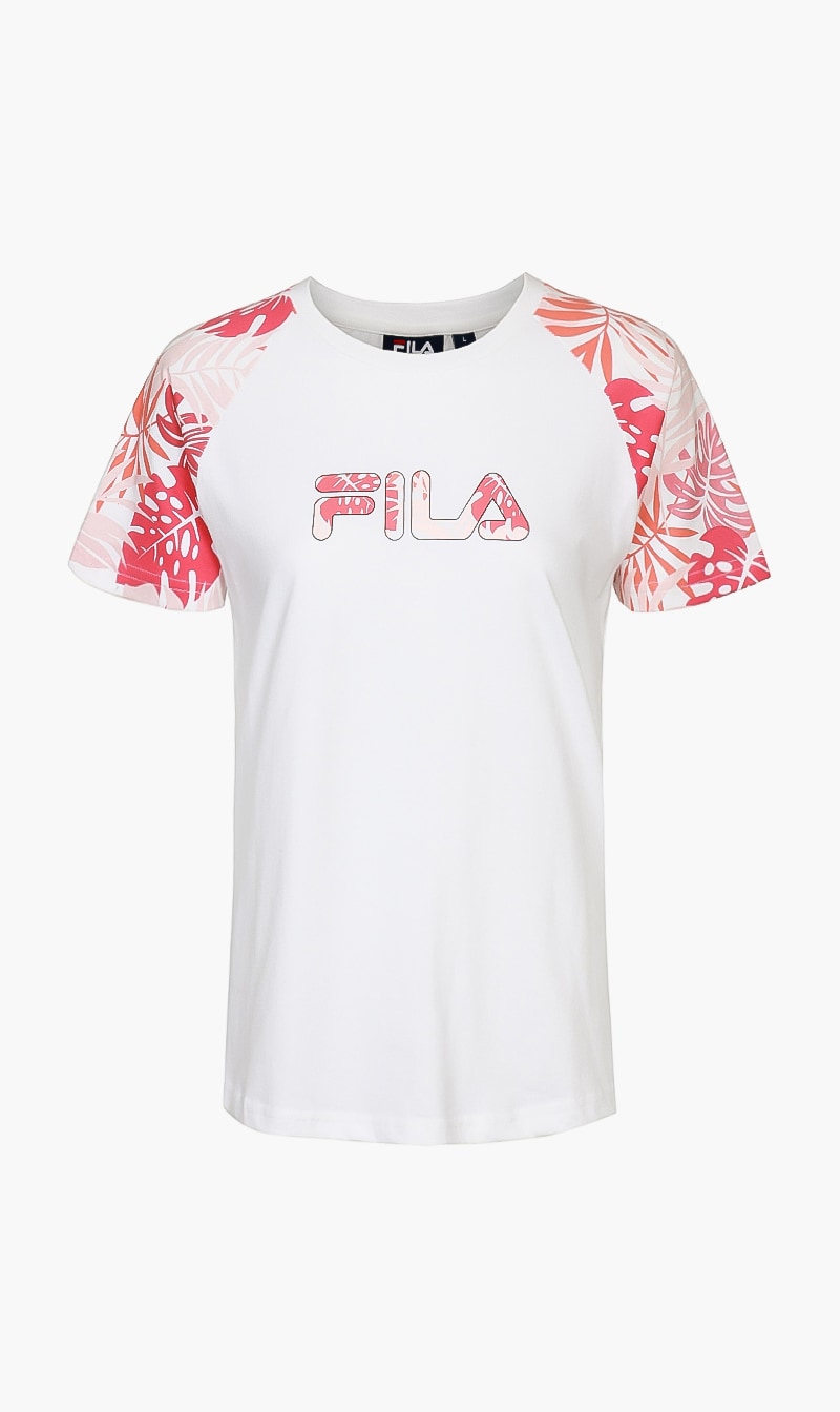 

Fila White Katalina Short Sleeve Top for Women | The Deal Outlet