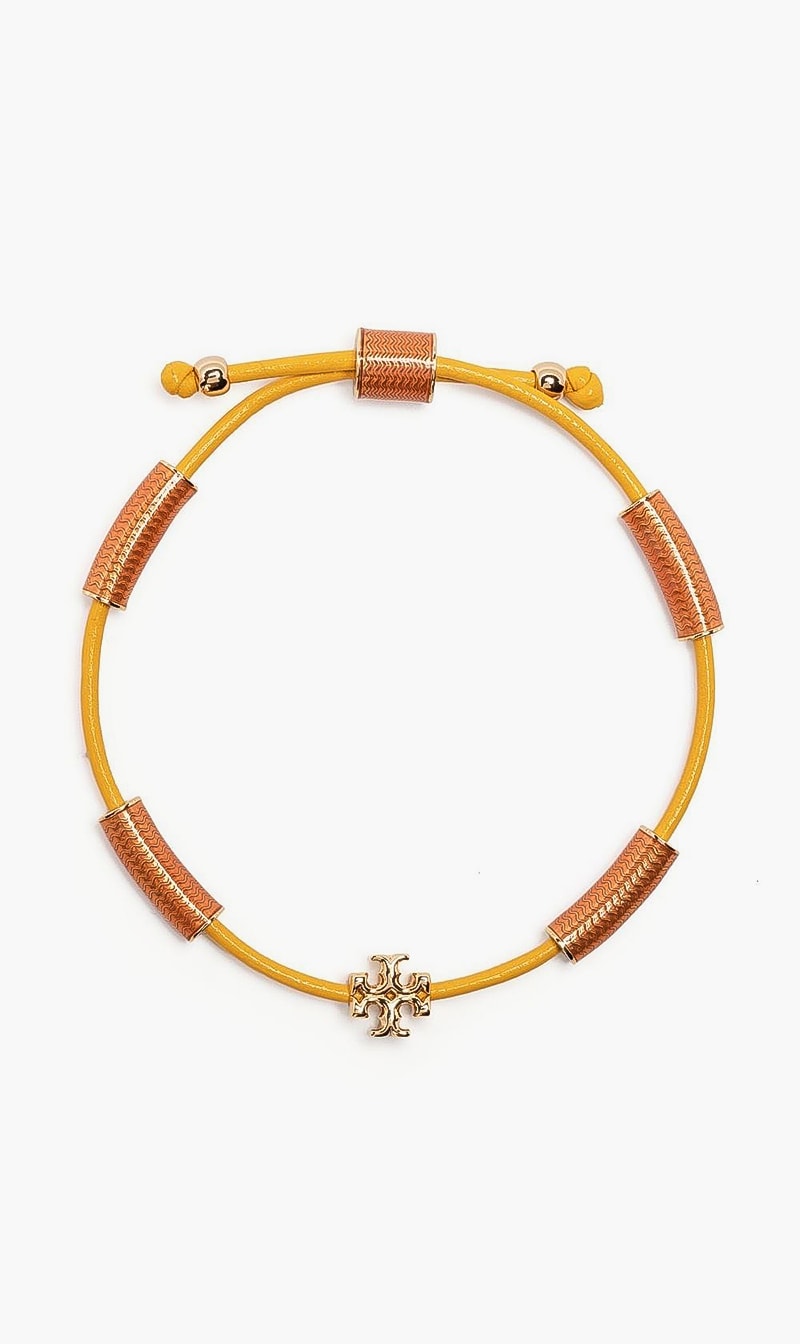 

Tory burch kira guilloche leather bracelet | the deal outlet, Yellow
