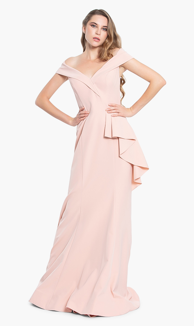 

Terani Couture Off The Shoulder Evening Gown