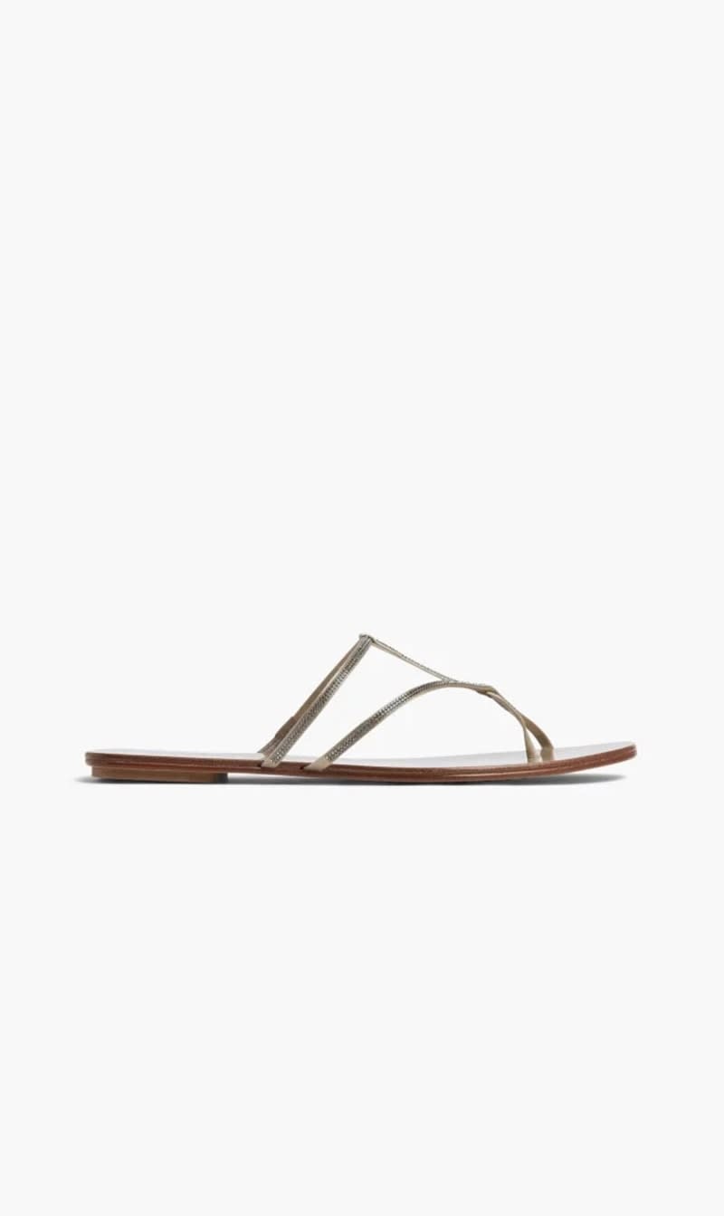 

Pedro Garcia Silver Estee Sandals for Women | The Deal Outlet