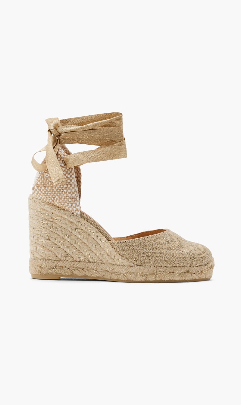 

Castaner Gold Carina Laced Sandals for Women | The Deal Outlet