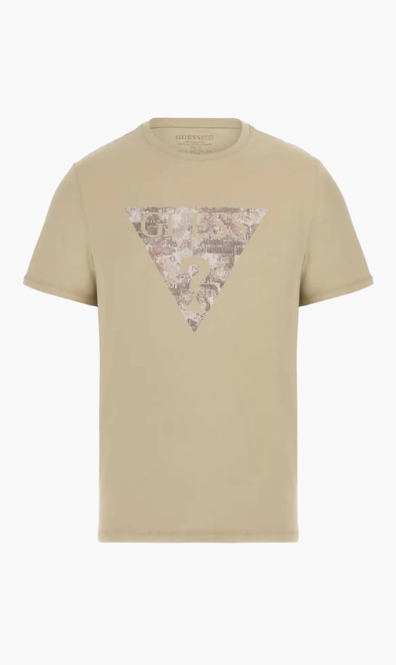 

Guess Green Triangle Logo Patch T-shirt for Men | The Deal Outlet