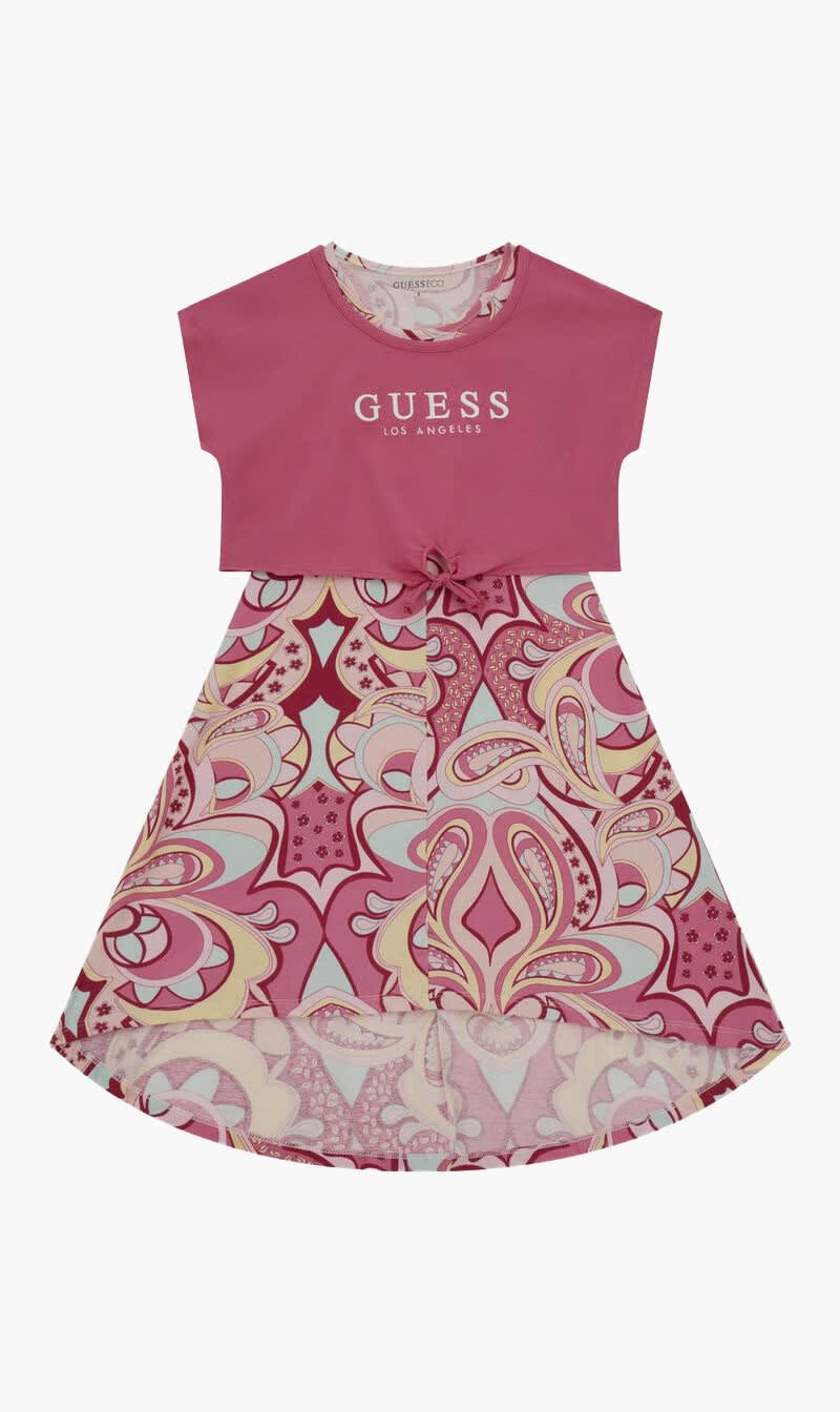 

Guess Pink Stretch Jersey Ss Dress for Girls | The Deal Outlet