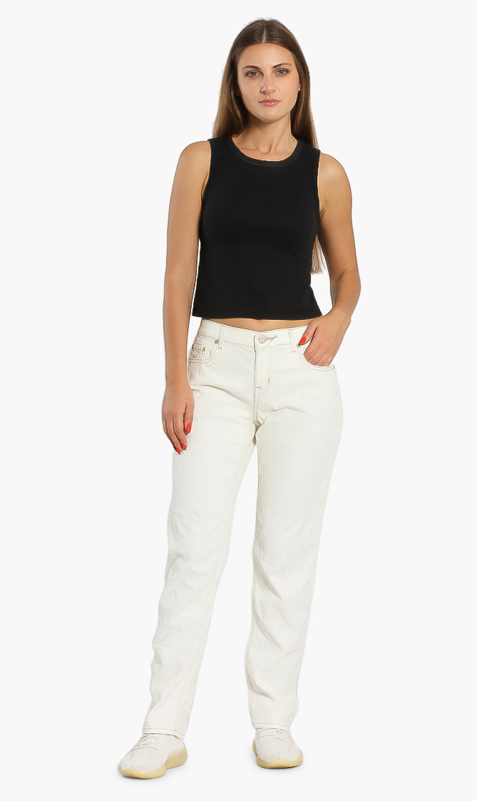 

Ingrid Jacquard Pants, White