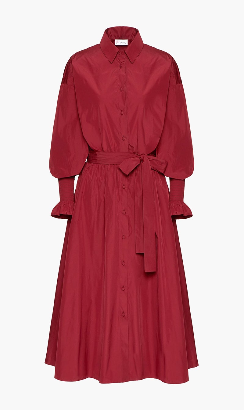 

Full Length Shirt Dress, Red