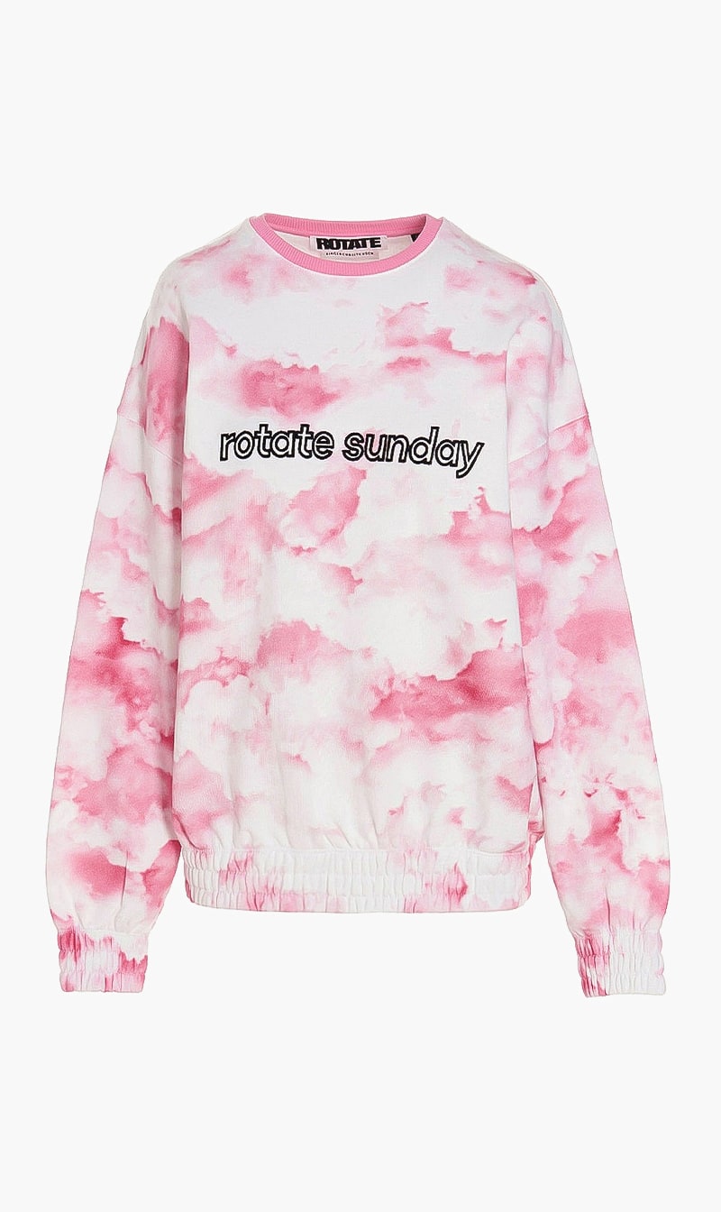 

Rotate Birger Christensen Pink Iris Crew Neck Sweatshirt for Women | The Deal Outlet
