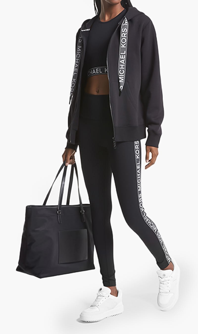 

Michael Kors Black Mkgo Zip Thru Hoodie for Women | The Deal Outlet