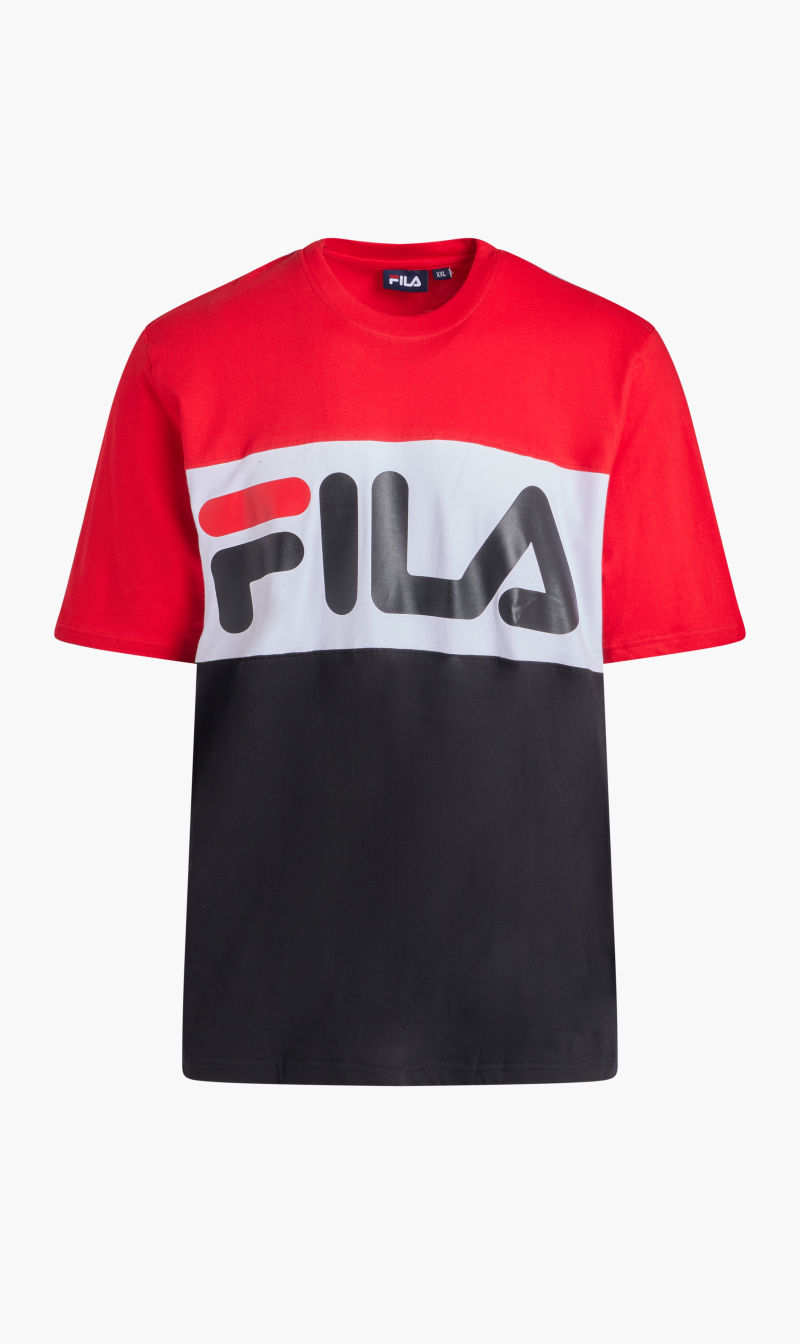 

Fila Red Anwar Ss Cut & Sew Tee Flat Matte Print for Men | The Deal Outlet