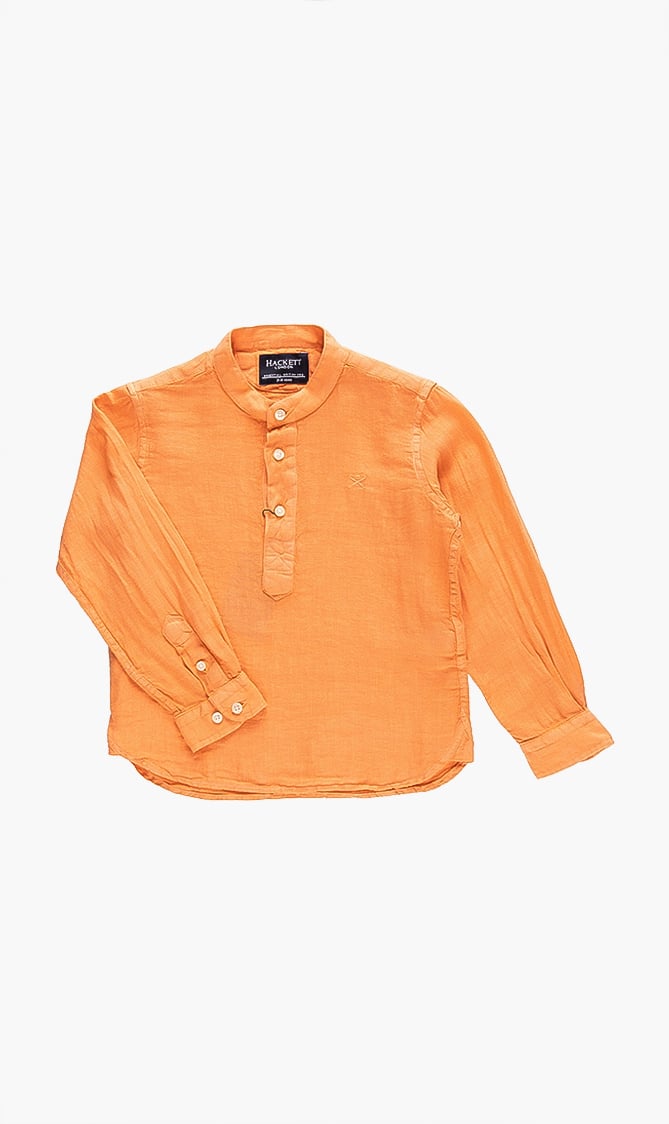 

Hackett London Dye Linen Long Sleeves Shirt