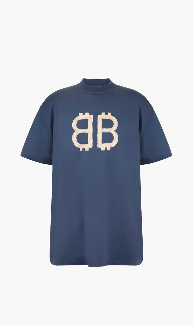 

Balenciaga Blue Oversize Vintage Effect T Shirt for Men | The Deal Outlet