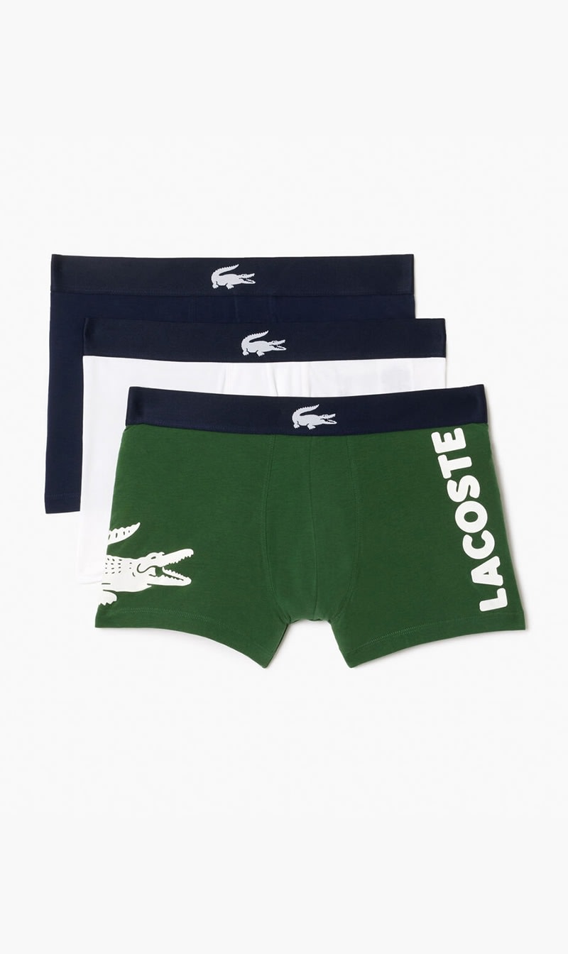 

Lacoste Multi-color 3-pack Assorted Trunks for Men | The Deal Outlet