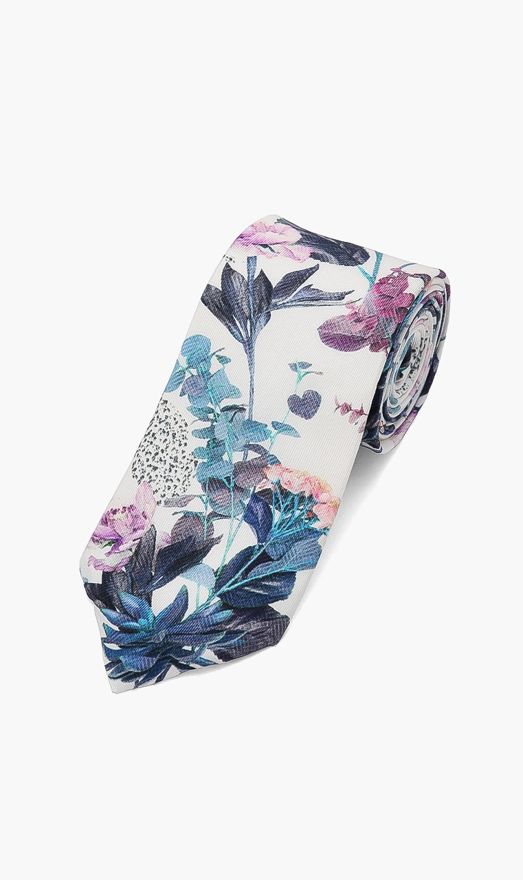 

Floral Print Silk Tie