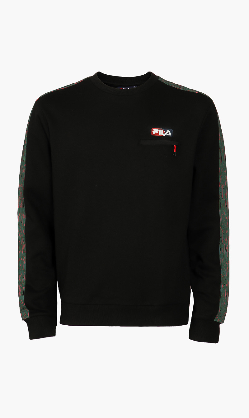 

Side Panel Fleece Sweatshirt, Black