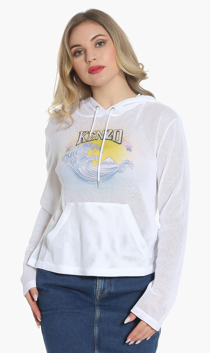 

Kenzo Logo Mesh Hoodie